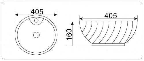 Раковина CeramaLux 9074 накладная, белый Раковина CeramaLux 9074 накладная, белый