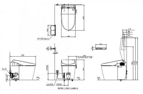 Унитаз SMART Toto NEOREST AH CS985PVR безободковый, с функцией биде Унитаз SMART Toto NEOREST AH CS985PVR безободковый, с функцией биде
