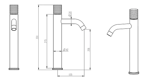 Смеситель для раковины Boheme STICK TOUCH 122-BB.2 Matt Black Смеситель для раковины Boheme STICK TOUCH 122-BB.2 Matt Black