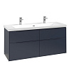Картинка анонса товара «тумба под раковину villeroy &amp; boch subway 3.0 с подсветкой marine blue / marine blue c602l2vq»