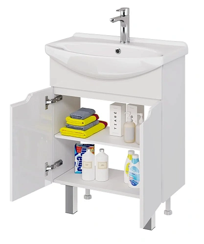 Тумба под раковину DREJA DAVID D, 65 см , подвесная/напольная,2 дверцы, белый глянец, под ум. Лагуна 99.0403 Тумба под раковину DREJA DAVID D, 65 см , подвесная/напольная,2 дверцы, белый глянец, под ум. Лагуна 99.0403