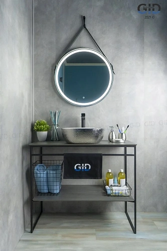 Раковина Gid D1301h021 53302 накладная белая / хром 42,5x42,5x14,5 Раковина Gid D1301h021 53302 накладная белая / хром 42,5x42,5x14,5