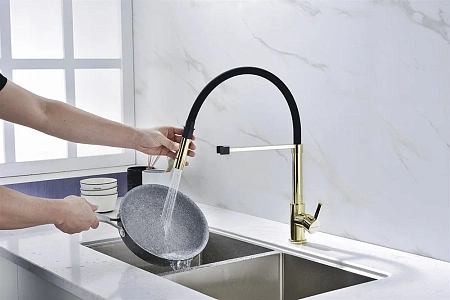 Смеситель для кухни Paulmark Halt, золото, Ha214021-G Смеситель для кухни Paulmark Halt, золото, Ha214021-G