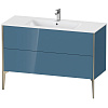 Картинка анонса товара «тумба под раковину duravit xviu xv44840b147 напольная 121 см каменно-синий глянцевый»