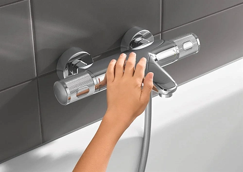 Смеситель для ванны GROHE Precision Feel, QuickFix, хром, (34788000) термостатический Смеситель для ванны GROHE Precision Feel, QuickFix, хром, (34788000) термостатический