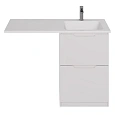 Тумба под раковину DREJA Bona, 60 см, напольная, 2 ящика, белый глянец 99.0451 Тумба под раковину DREJA Bona, 60 см, напольная, 2 ящика, белый глянец 99.0451