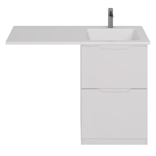 Тумба под раковину DREJA Bona, 60 см, напольная, 2 ящика, белый глянец 99.0451 Тумба под раковину DREJA Bona, 60 см, напольная, 2 ящика, белый глянец 99.0451