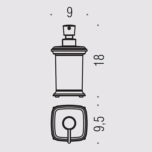 Дозатор жидкого мыла Colombo Portofino B9326.CR2-VAN настольный, хром/золото /матовое стекло Дозатор жидкого мыла Colombo Portofino B9326.CR2-VAN настольный, хром/золото /матовое стекло