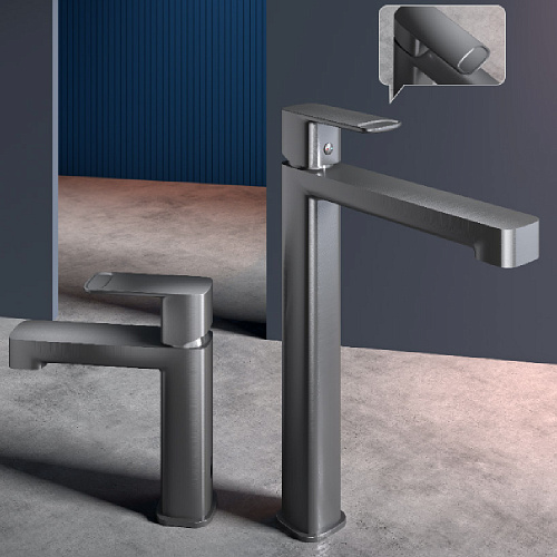 Смеситель для раковины AQUAme Parma AQM6614GM Gun metal Смеситель для раковины AQUAme Parma AQM6614GM Gun metal