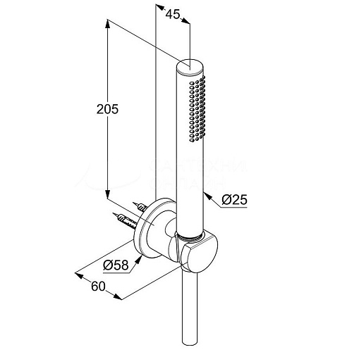 Душевой гарнитур Kludi NOVA FONTE 1S 20850N1-15 брашированная бронза Душевой гарнитур Kludi NOVA FONTE 1S 20850N1-15 брашированная бронза