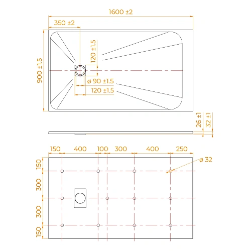 Душевой поддон RGW TSS-W 900x1600 мм 553502916-01 прямоугольный Душевой поддон RGW TSS-W 900x1600 мм 553502916-01 прямоугольный
