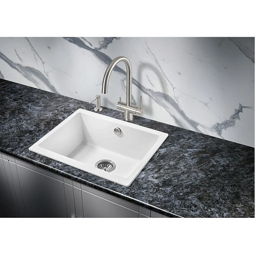 Кухонная мойка Milacio Leon 55 Cuarzo (MC.77082), белый Кухонная мойка Milacio Leon 55 Cuarzo (MC.77082), белый