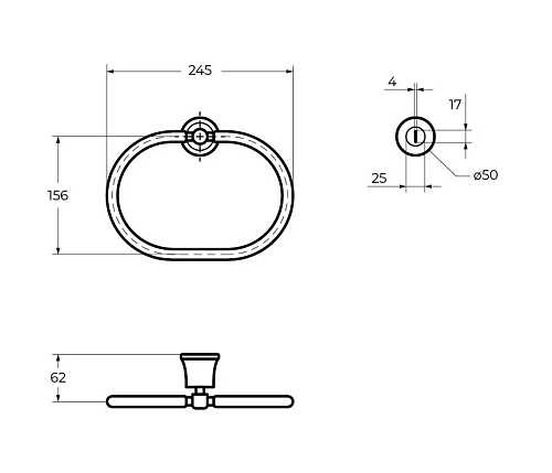 Полотенцедержатель CEZARES LIBERTY CZR-F-8985 хром Полотенцедержатель CEZARES LIBERTY CZR-F-8985 хром
