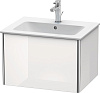 Картинка анонса товара «тумба под раковину duravit xsquare xs407102222 подвесная 61 см белая глянцевый»