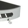 Полка Lemark SHELF LINE угловая с крючками, хром/вставка-пластик графит 9771046 Полка Lemark SHELF LINE угловая с крючками, хром/вставка-пластик графит 9771046