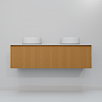 Детальная картинка товара «тумба с раковиной artdecco elizabeth 140 ael14w11d300 белый дуб»