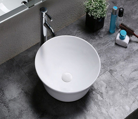 Раковина CeramaLux 9381 накладная, белый