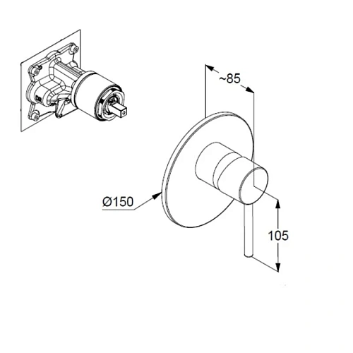 Смеситель для душа Kludi BOZZ 38755N076 брашированное золото Смеситель для душа Kludi BOZZ 38755N076 брашированное золото