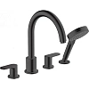 Смеситель на борт ванны Hansgrohe Vernis Blend на 4 отверстия 71456670, матовый черный