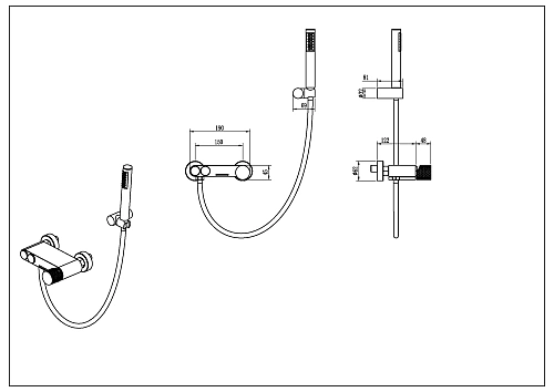 Смеситель для ванны Boheme Stick 123-BRB.4 BRUSHED BRONZE SPIRALE Смеситель для ванны Boheme Stick 123-BRB.4 BRUSHED BRONZE SPIRALE