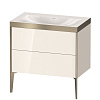 Картинка анонса товара «тумба с раковиной duravit xviu xv4710nb122p 80 см белый глянцевый»