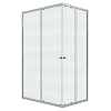Картинка анонса товара «душевой уголок niagara eco ng-1118-14qmt (110x80x190) прямоугольник, раздвиж, профиль хром, стекло матовое (4мм)»