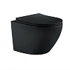 Унитаз подвесной Aquatek ЕВРОПА AQ1901-MB 525x360x320 безободковый, черный матовый, тонкое сиденье S Унитаз подвесной Aquatek ЕВРОПА AQ1901-MB 525x360x320 безободковый, черный матовый, тонкое сиденье S