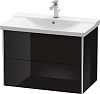 Картинка анонса товара «тумба под раковину duravit xsquare xs418104040 подвесная 81 см черный глянцевый»