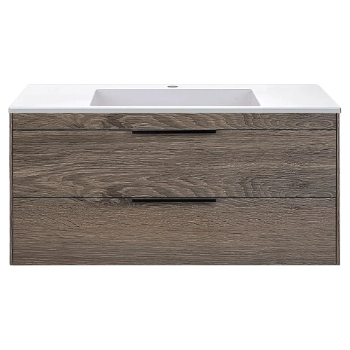 Тумба под раковину Vincea Chiara 2D 1000 подвесная, 2 выкатных ящика soft-close, R.Oak VMC-2C2100RO Тумба под раковину Vincea Chiara 2D 1000 подвесная, 2 выкатных ящика soft-close, R.Oak VMC-2C2100RO