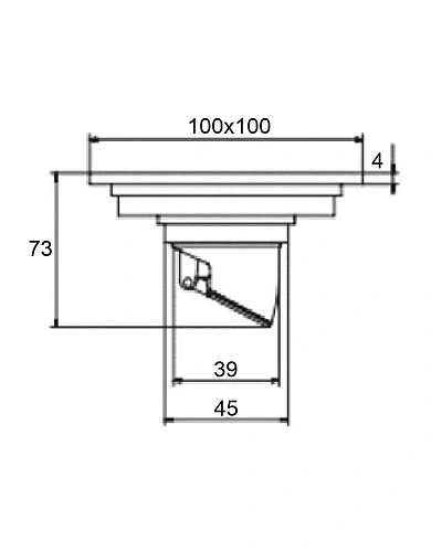 Душевой трап Orange TR01-007b 100х100 черный Душевой трап Orange TR01-007b 100х100 черный