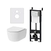 Комплект: Инсталляция с унитазом Damixa Sirius DX86.IS10101.1700 с клавишей смыва и сиденье микролиф