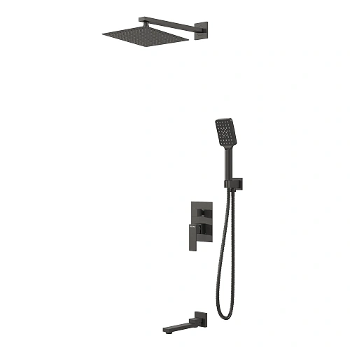 Душевая система GROSSMAN Style 501.K35.05.210 скрытого монтажа черный матовый Душевая система GROSSMAN Style 501.K35.05.210 скрытого монтажа черный матовый