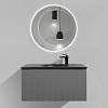 Картинка анонса товара «тумба с раковиной black&amp;white u918.900-3 misty grey, blum направляющие, кварцевая раковина (900x520x 9189003»