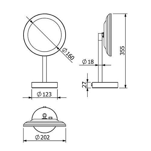 Зеркало косметическое Kludi VELA R 5899553F белый матовый Зеркало косметическое Kludi VELA R 5899553F белый матовый