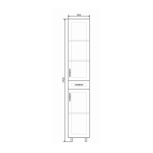 Шкаф-пенал Comforty Севилья-35 00004137101 слоновая кость Шкаф-пенал Comforty Севилья-35 00004137101 слоновая кость