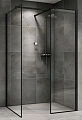 Душевой уголок ABBER Immer Offen AG67128B 120x80 см универсальный, профиль черный, стекло прозрачное Душевой уголок ABBER Immer Offen AG67128B 120x80 см универсальный, профиль черный, стекло прозрачное