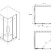 Душевой уголок ABBER Schwarzer Diamant AG02090BDTH 90x90 см универсальный, профиль черный, стекло тонированное Душевой уголок ABBER Schwarzer Diamant AG02090BDTH 90x90 см универсальный, профиль черный, стекло тонированное