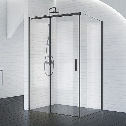 Душевой уголок BelBagno ACQUA-AH-1-130/90-C-NERO Душевой уголок BelBagno ACQUA-AH-1-130/90-C-NERO