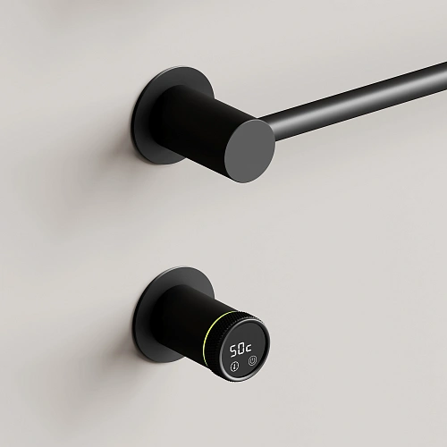 Полотенцесушитель электрический SANCOS Linea SC14001MB встраиваемый черный матовый Полотенцесушитель электрический SANCOS Linea SC14001MB встраиваемый черный матовый