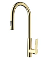 Смеситель для кухни Wonzon & Woghand с выдвижным изливом, брашированное золото (WW-A20782-BG) Смеситель для кухни Wonzon & Woghand с выдвижным изливом, брашированное золото (WW-A20782-BG)