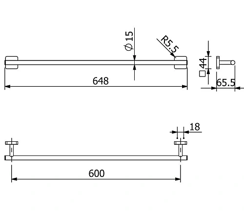 Полотенцедержатель Kludi VELA S 25979N1 брашированная бронза Полотенцедержатель Kludi VELA S 25979N1 брашированная бронза