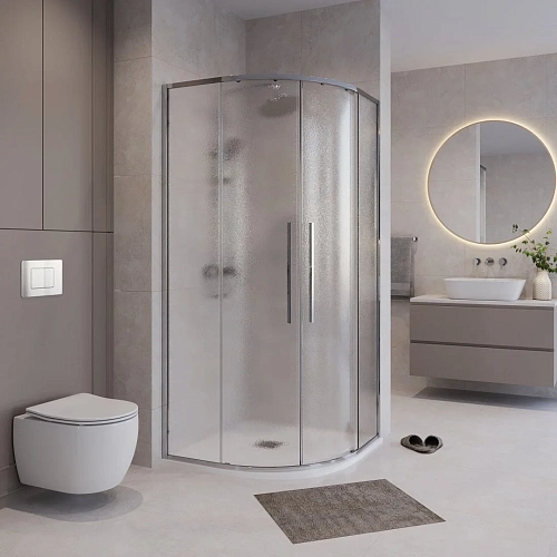 Душевой уголок Niagara Nova NG-3627-34 (100x100x195) полукруг, раздвижнаяхром, стекло шиншилла Душевой уголок Niagara Nova NG-3627-34 (100x100x195) полукруг, раздвижнаяхром, стекло шиншилла