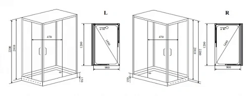Душевая кабина Timo Premium HELKA (90x120x220) Душевая кабина Timo Premium HELKA (90x120x220)