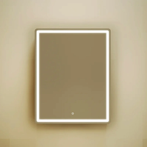 Зеркальный шкаф Sancos Mirror MI60ECH 590x150х740 мм, с LED подсветкой, дуб чарльстон Зеркальный шкаф Sancos Mirror MI60ECH 590x150х740 мм, с LED подсветкой, дуб чарльстон