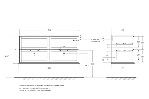Тумба под раковину CEZARES TIFFANY с 4-мя выдвижными ящиками 55332 Verde opaco, 120x46x55 Тумба под раковину CEZARES TIFFANY с 4-мя выдвижными ящиками 55332 Verde opaco, 120x46x55