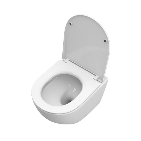 Унитаз подвесной BelBagno UNO-TOR BB5177CH-TOR/SC безободковый c сиденьем Унитаз подвесной BelBagno UNO-TOR BB5177CH-TOR/SC безободковый c сиденьем