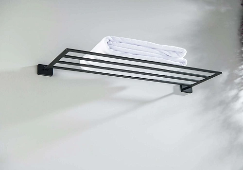 Полотенцедержатель Aquatek ЛИБРА AQ4322MB черный матовый Полотенцедержатель Aquatek ЛИБРА AQ4322MB черный матовый