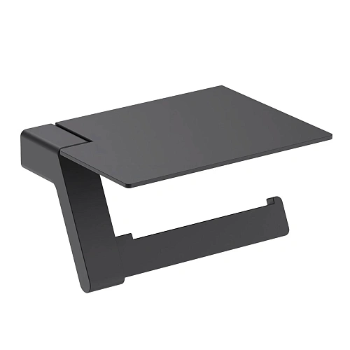 Держатель туалетной бумаги Timo Selene 14043/03 с полкой для телефона черный Держатель туалетной бумаги Timo Selene 14043/03 с полкой для телефона черный