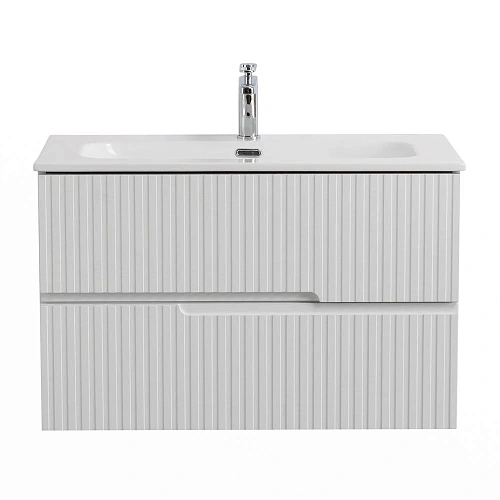 Тумба под раковину CEZARES DUET-N-800-2C-SO-FBS-P ясень белый софт 800x457 подвесная Тумба под раковину CEZARES DUET-N-800-2C-SO-FBS-P ясень белый софт 800x457 подвесная