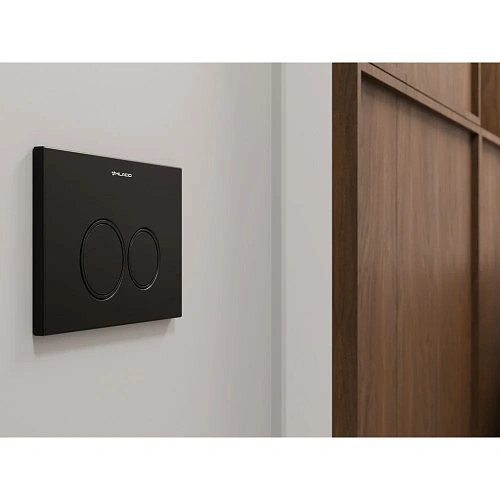 Клавиша смыва Milacio Standart MCU.203 две кнопки, механическая, черный матовый R-style Клавиша смыва Milacio Standart MCU.203 две кнопки, механическая, черный матовый R-style